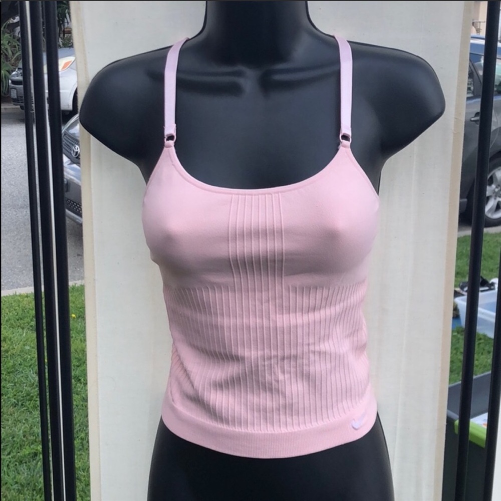 Nike Pink Ribbed Seamless Tank Top